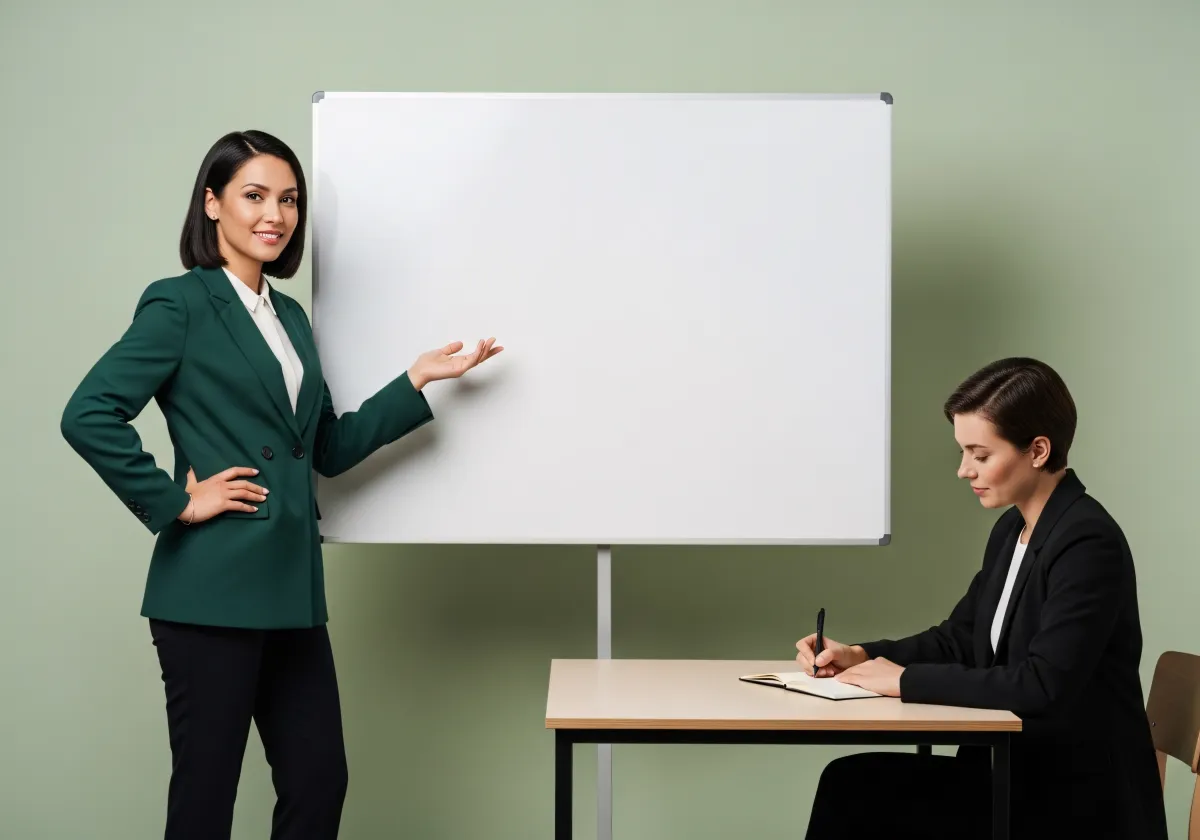 Fundadora portuguesa sorrindo para a câmera